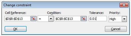 Figure 3 Change soft constraints